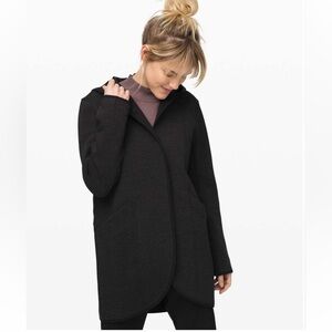 Lululemon Heathered Core Black Hooded Reversible Urban Horizons Jacket Sz. M